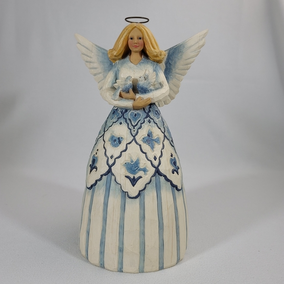 Jim Shore 114406 I Will Listen To What The Lord Will Say Resin Angel Psalms 85:8 - Picture 11 of 11